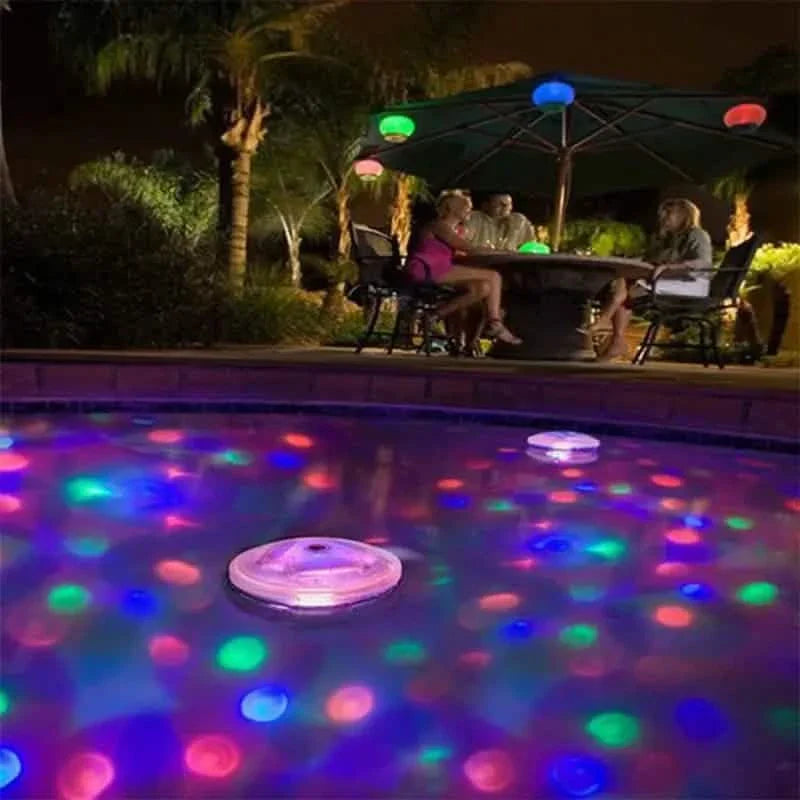 X 2-Pack: LED Color Changing Floating Pool Lights with 8 Modes Lighting