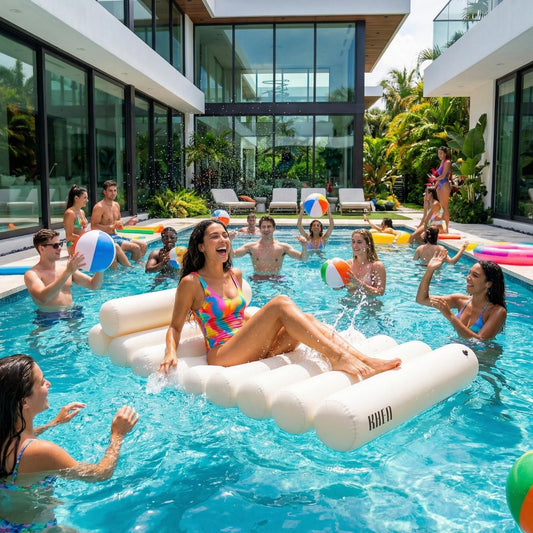 X Bubble White Pool Lounger