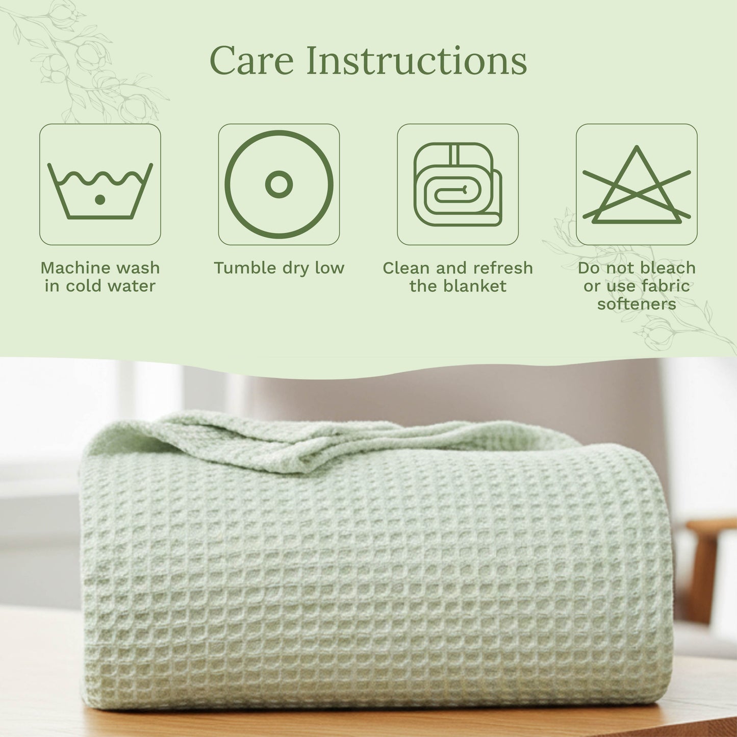 X 100% cotton Waffle Weave Blanket