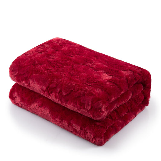 X DaDa Bedding Luxury Romantic Red Throw Blanket