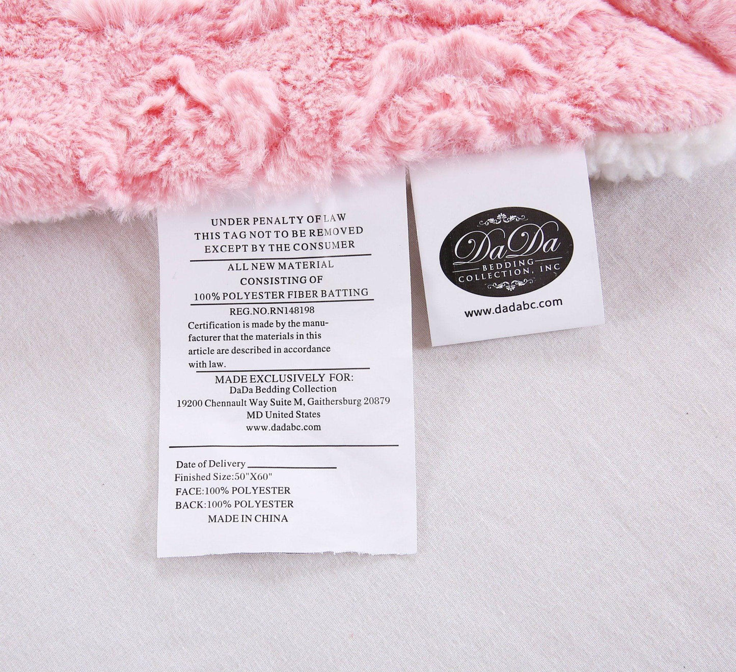 X DaDa Bedding Luxury Blossom Pink Rose Buds Throw Blanket
