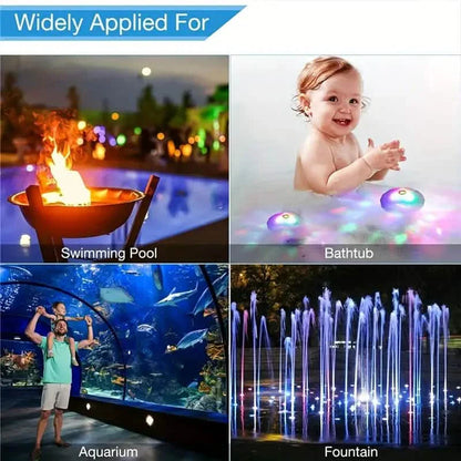 X 2-Pack: LED Color Changing Floating Pool Lights with 8 Modes Lighting