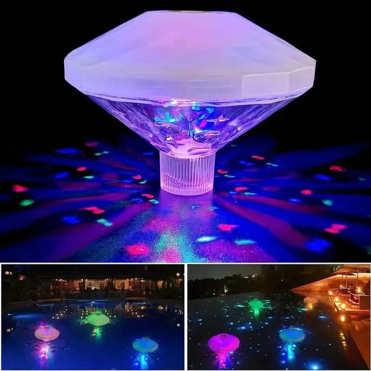 X 2-Pack: LED Color Changing Floating Pool Lights with 8 Modes Lighting