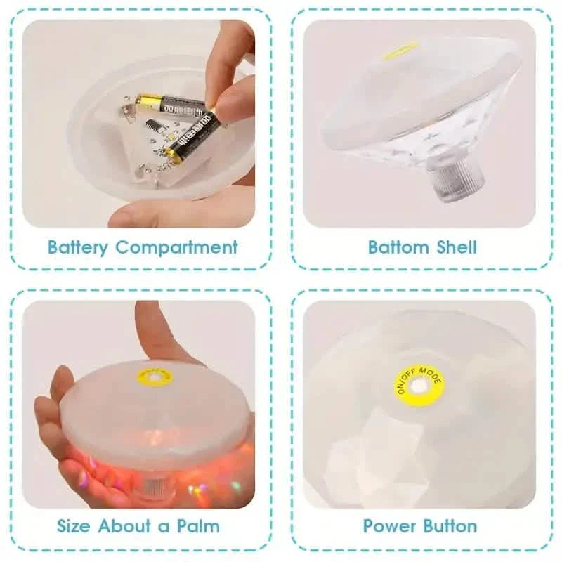 X 2-Pack: LED Color Changing Floating Pool Lights with 8 Modes Lighting