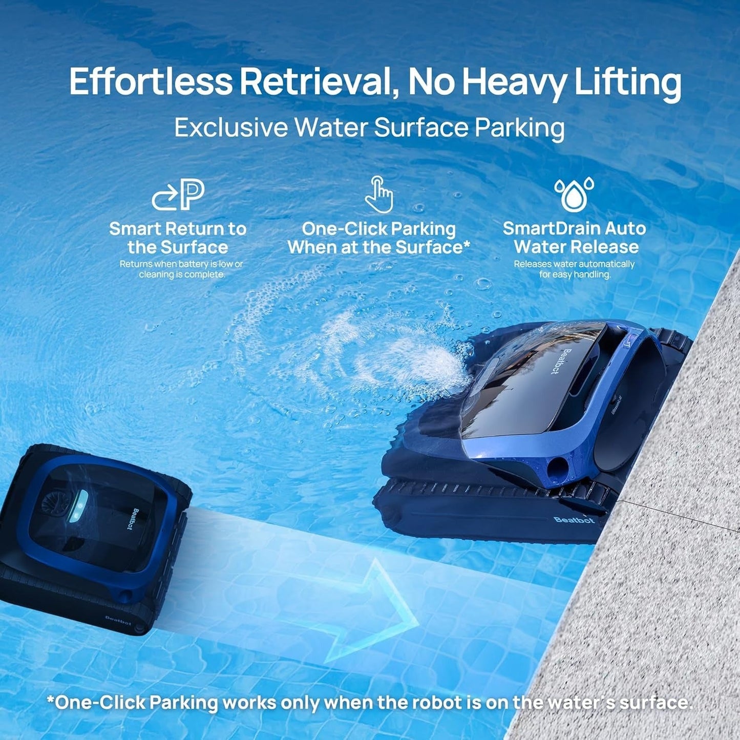 X Beatbot AquaSense 2 Robotic Pool Cleaner + Beatbot Robotic Pool Skimmer