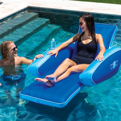 X WOW Watersports Modern Lounger Pool Float with Cupholder