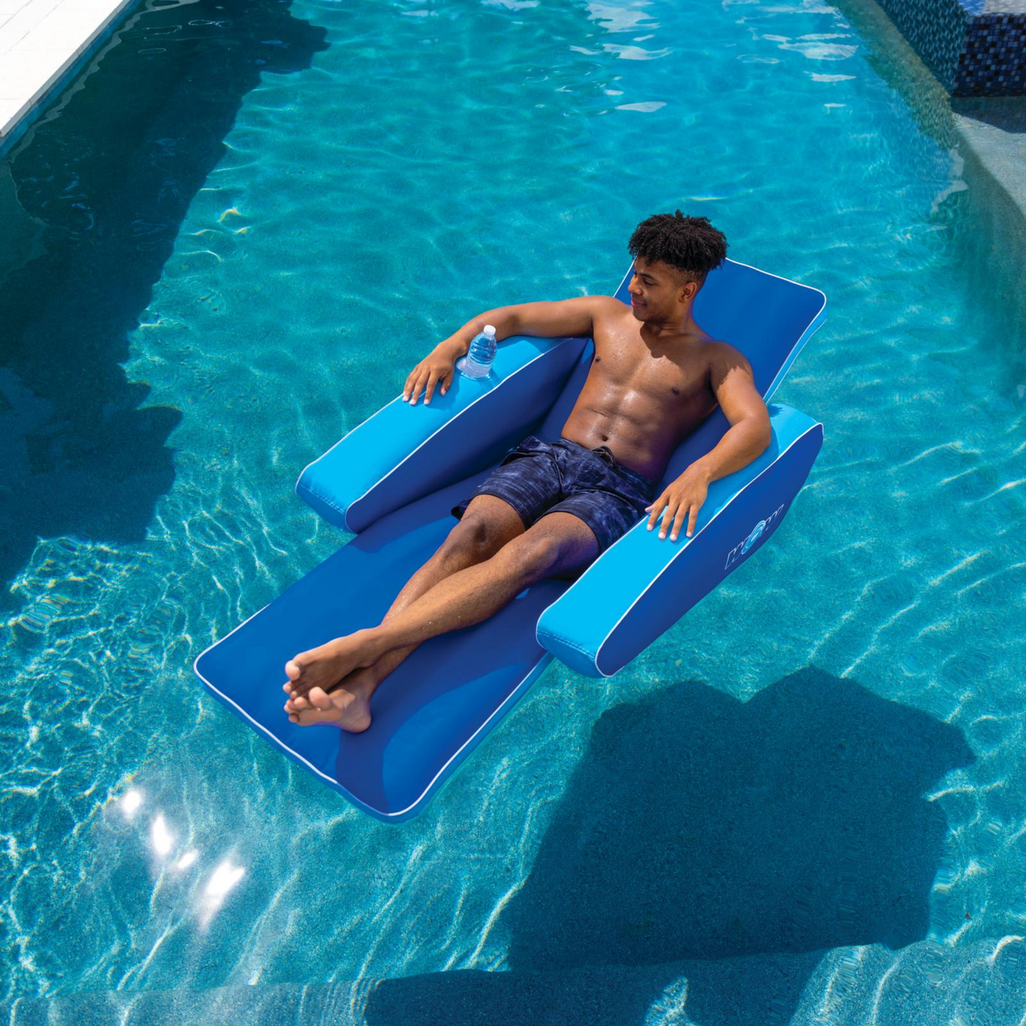 X WOW Watersports Modern Lounger Pool Float with Cupholder