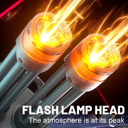 X Electric LED Rotating Gatling WATER GUN - Auto-Spray Blaster