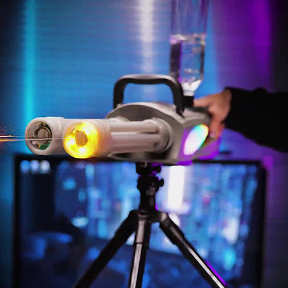 X Electric LED Rotating Gatling WATER GUN - Auto-Spray Blaster