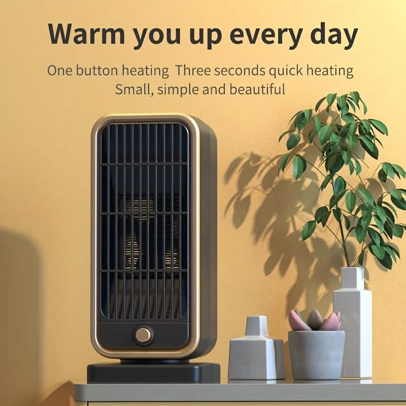 X 500W Portable Ceramic Space Heater with Safety Tip-Over Protection