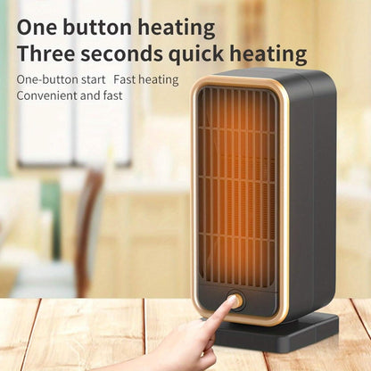 X 500W Portable Ceramic Space Heater with Safety Tip-Over Protection