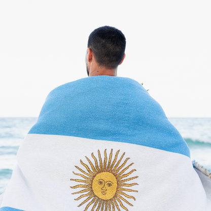 X Argentina Flag Woven Throw Blanket