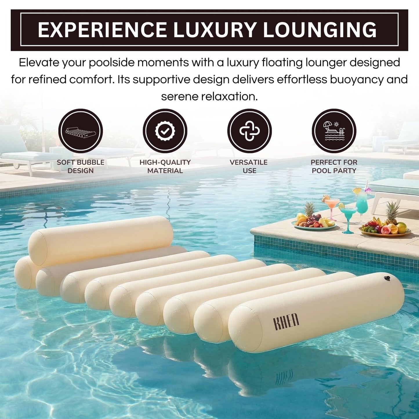 X Bubble White Pool Lounger