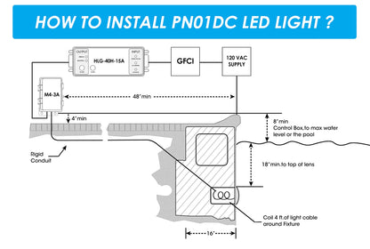 X Color Change Inground Pool Light, 10" 35W 3000lm