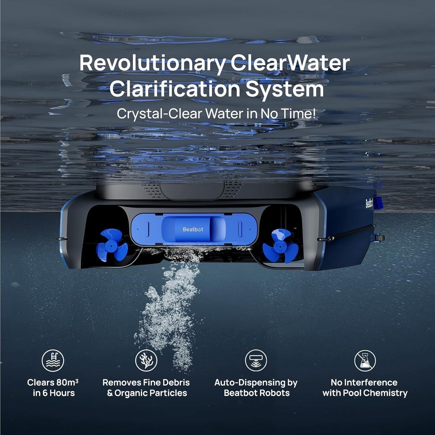 X Beatbot AquaSense 2 Robotic Pool Cleaner + Beatbot Robotic Pool Skimmer