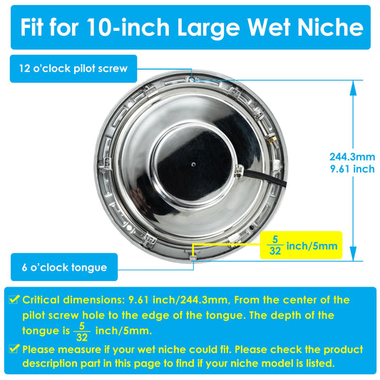 X Color Change Inground Pool Light, 10" 35W 3000lm