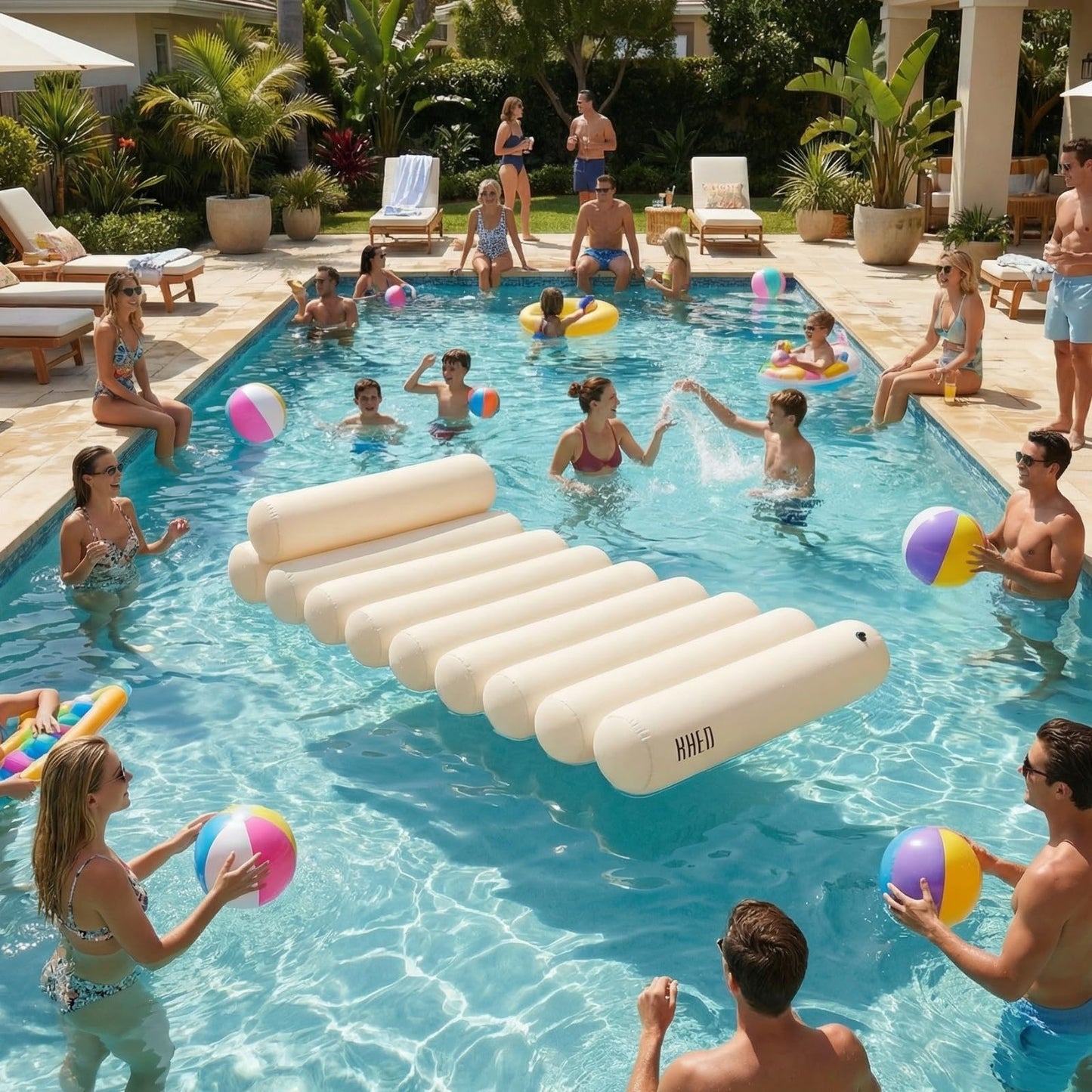 X Bubble White Pool Lounger