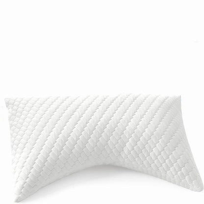 X Shredded Memory Foam Bed Pillows for Sleeping, with Washable Removable Bamboo Cooling Sleep Pillow for Back and Side Sleeper