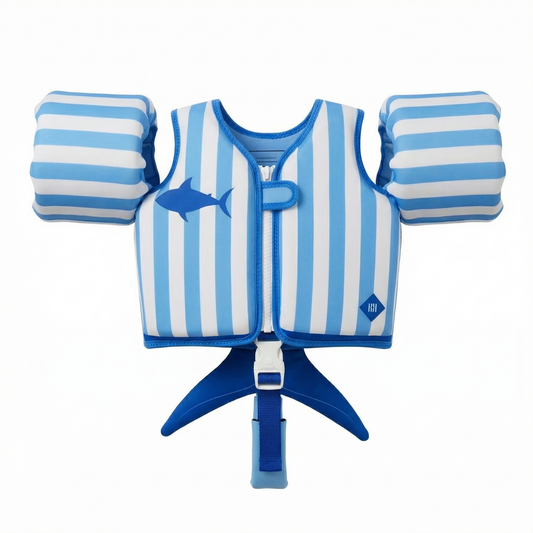 X Floating Jackets with Sleeves for Pool or Beach | 1-3 Years | Blue Shark