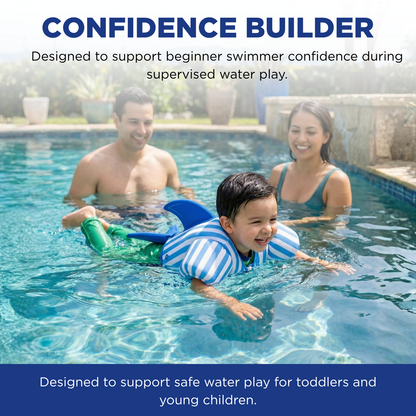 X Floating Jackets with Sleeves for Pool or Beach | 1-3 Years | Blue Shark