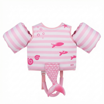 X Floating Jackets with Sleeves for Pool or Beach | 1-3 Years | Pink Mermaid