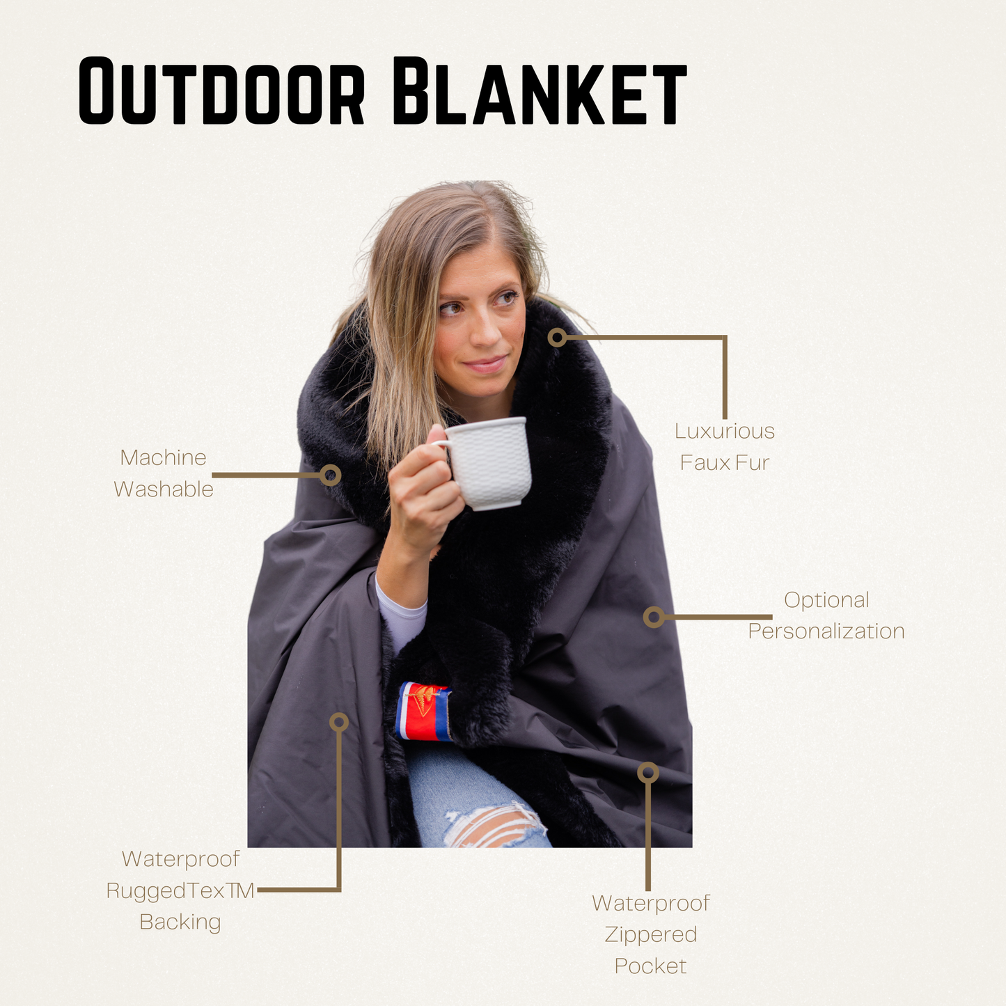X Waterproof Windproof Large Outdoor Blanket | Pretty Rugged