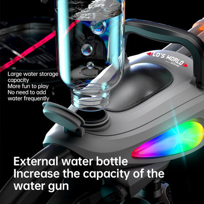 X Electric LED Rotating Gatling WATER GUN - Auto-Spray Blaster