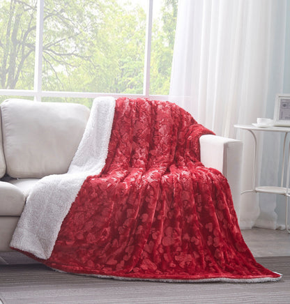 X DaDa Bedding Luxury Romantic Red Throw Blanket