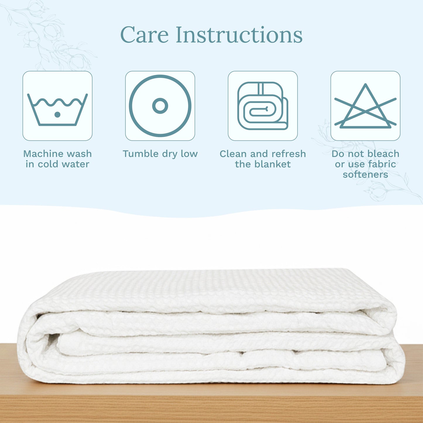 X 100% cotton Waffle Weave Blanket