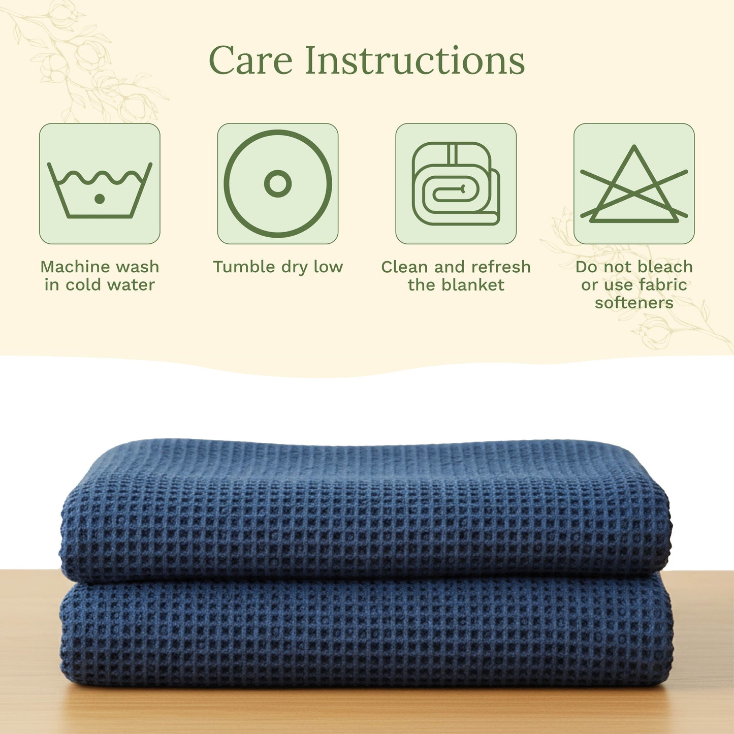 X 100% cotton Waffle Weave Blanket