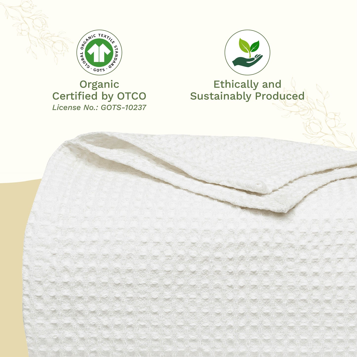 X 100% cotton Waffle Weave Blanket