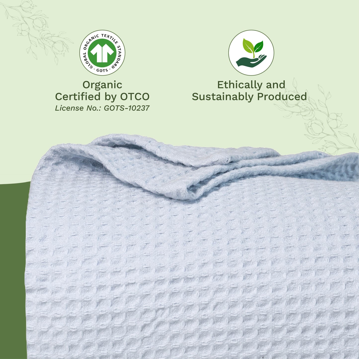 X 100% cotton Waffle Weave Blanket