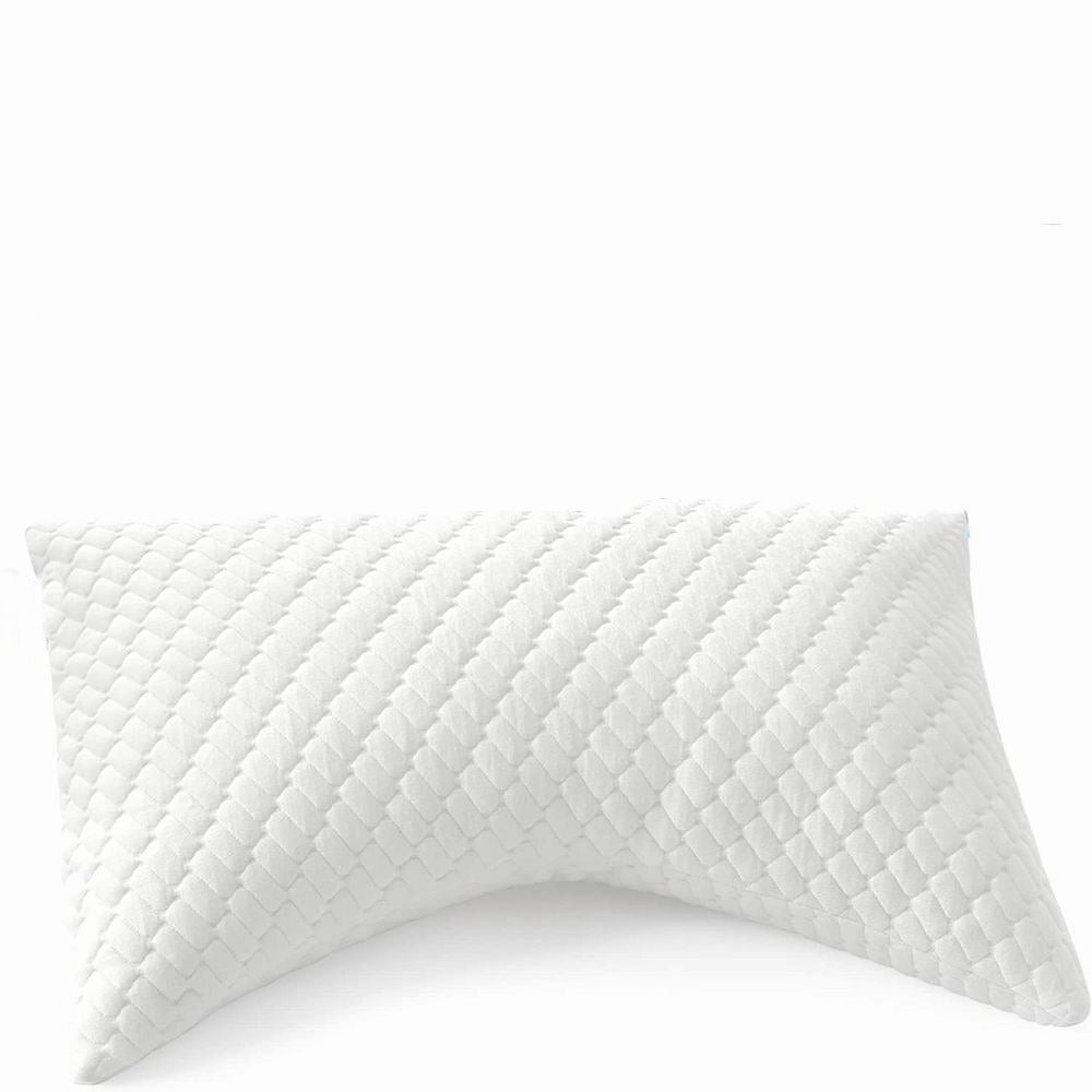 X Shredded Memory Foam Bed Pillows for Sleeping, with Washable Removable Bamboo Cooling Sleep Pillow for Back and Side Sleeper
