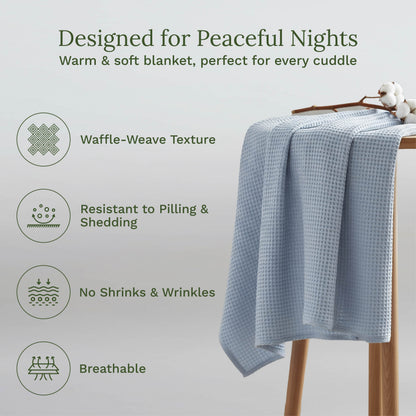 X 100% cotton Waffle Weave Blanket
