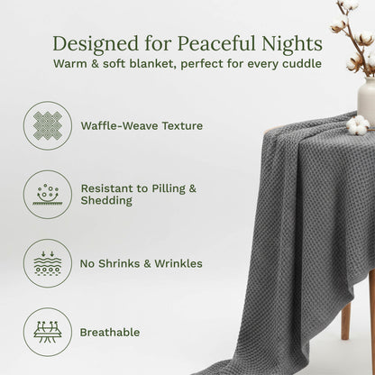 X 100% cotton Waffle Weave Blanket