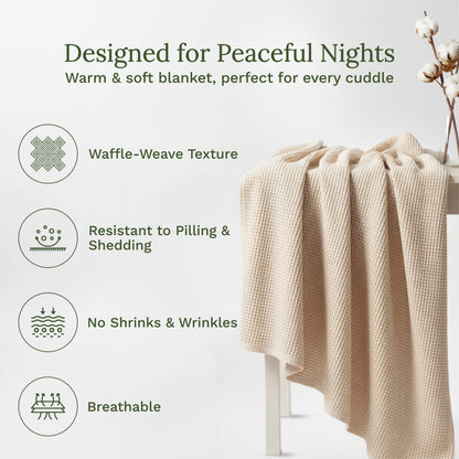 X 100% cotton Waffle Weave Blanket