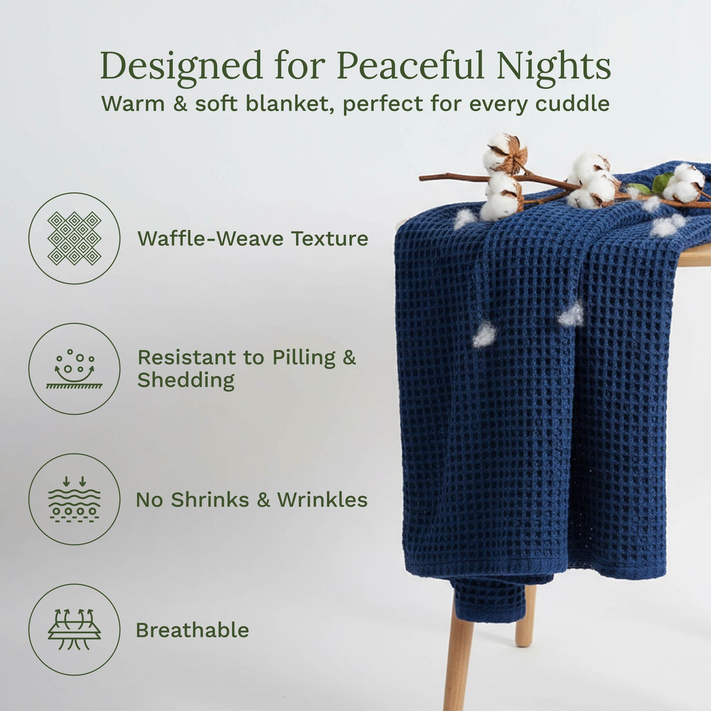 X 100% cotton Waffle Weave Blanket
