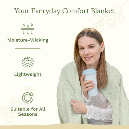 X 100% cotton Waffle Weave Blanket