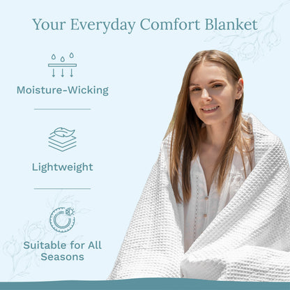 X 100% cotton Waffle Weave Blanket