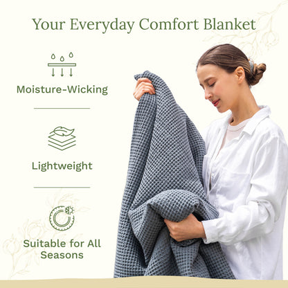 X 100% cotton Waffle Weave Blanket