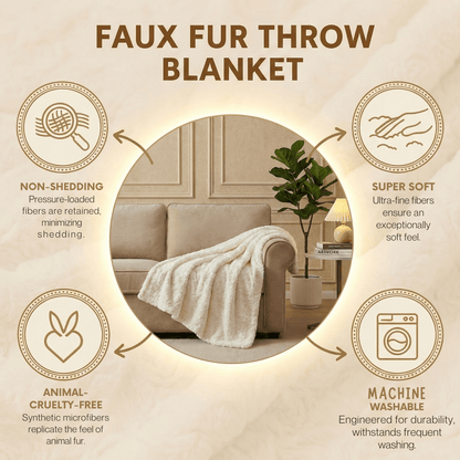 X DaDa Bedding Luxury White Roses Fluffy Soft Throw Blanket