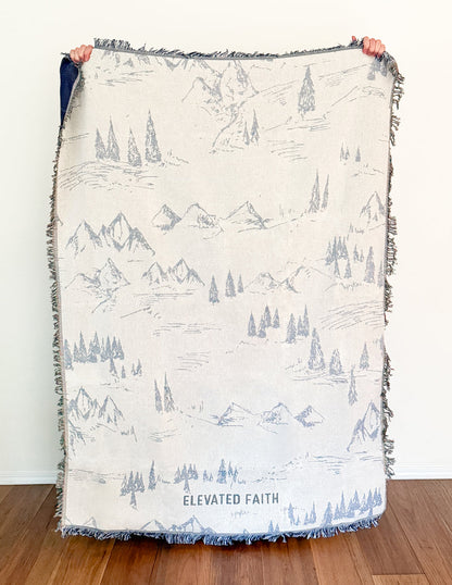 X Mountainscape Throw Blanket
