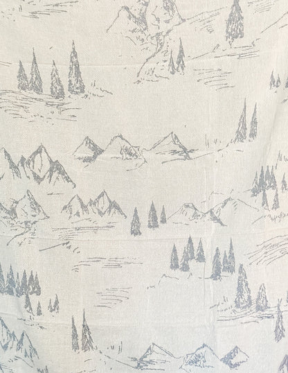 X Mountainscape Throw Blanket