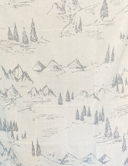 X Mountainscape Throw Blanket