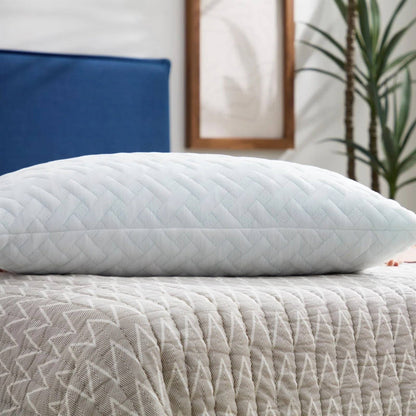 X Set of 2 - Shredded Memory Foam Bed Pillows with 2 Pillowcases - Standard size