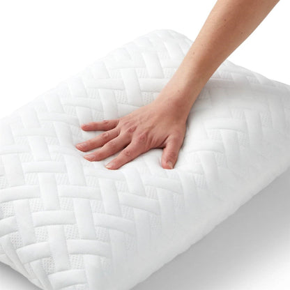 X Set of 2 - Shredded Memory Foam Bed Pillows with 2 Pillowcases - Standard size