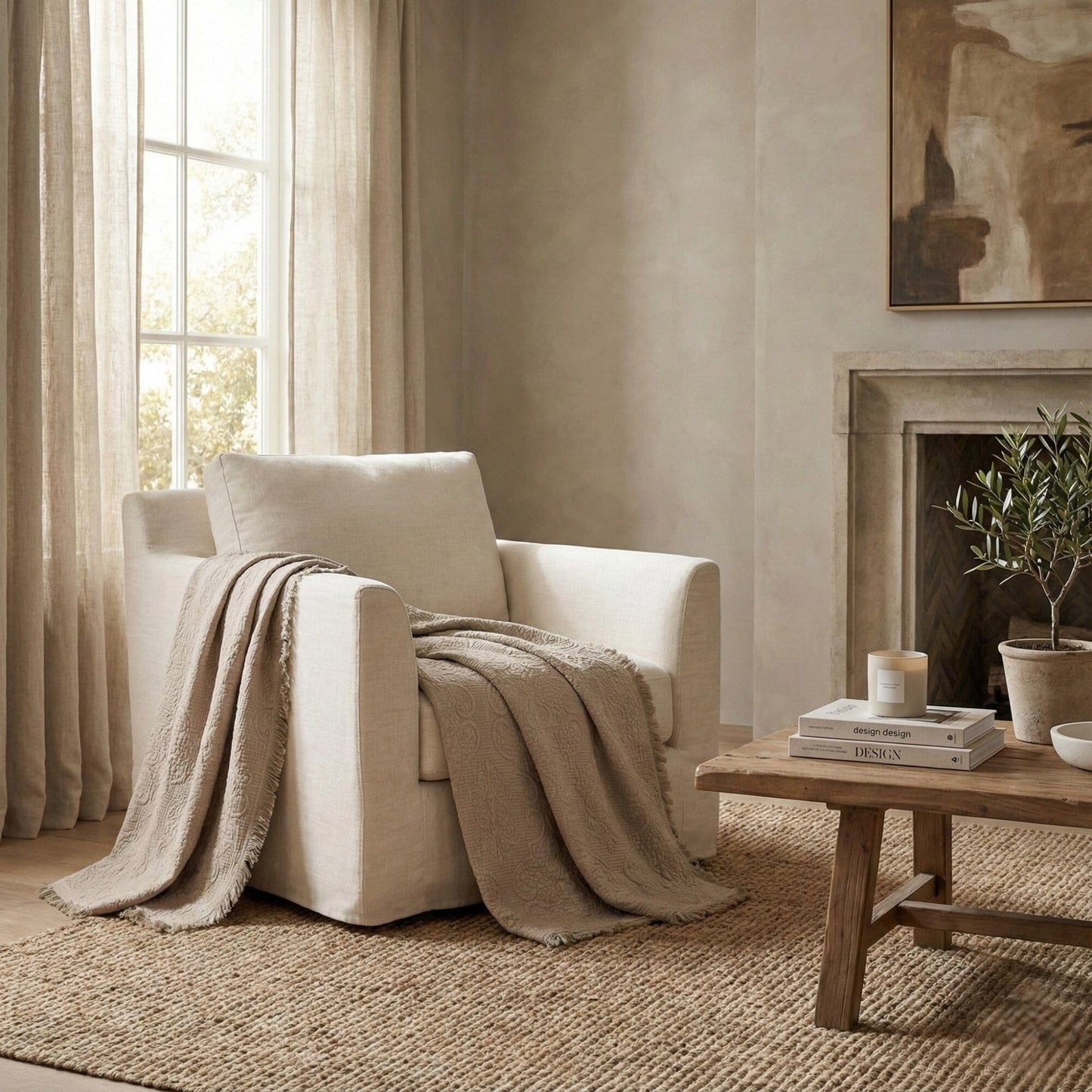 X DaDa Bedding Elegant Fringed 100% Cotton Quilted Throw Blanket - Luxurious 50x60 Inches