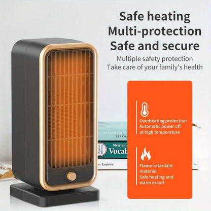 X 500W Portable Ceramic Space Heater with Safety Tip-Over Protection