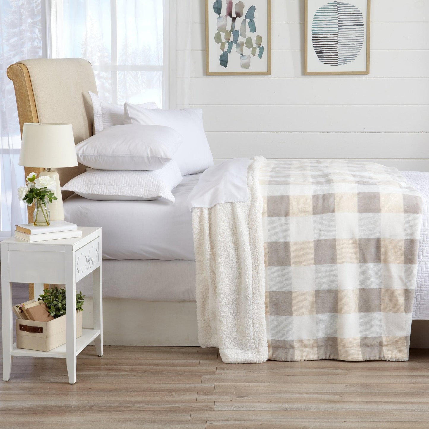 X Velvet Plush Sherpa Luxury Bed Blanket - Kinsley Collection