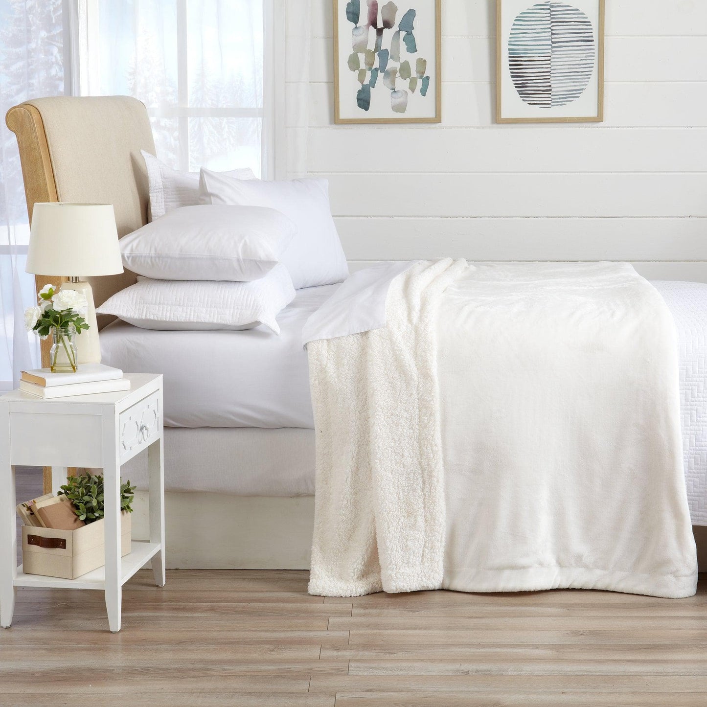 X Velvet Plush Sherpa Luxury Bed Blanket - Kinsley Collection